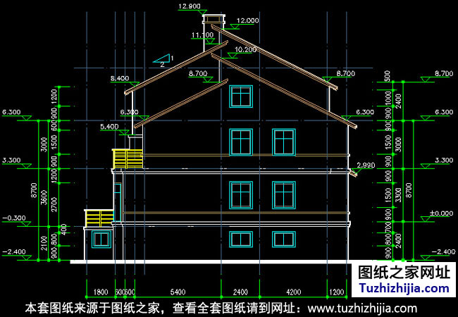 三层别墅图纸建筑施工图