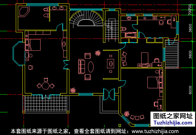 300平方二层别墅四合院设计图纸方案(效果图 施工图)