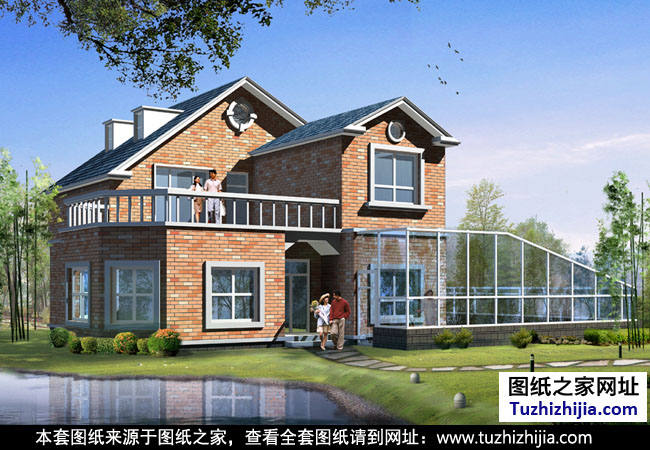 新农村二层房屋设计图纸(全套建筑施工图纸 外观效果图)