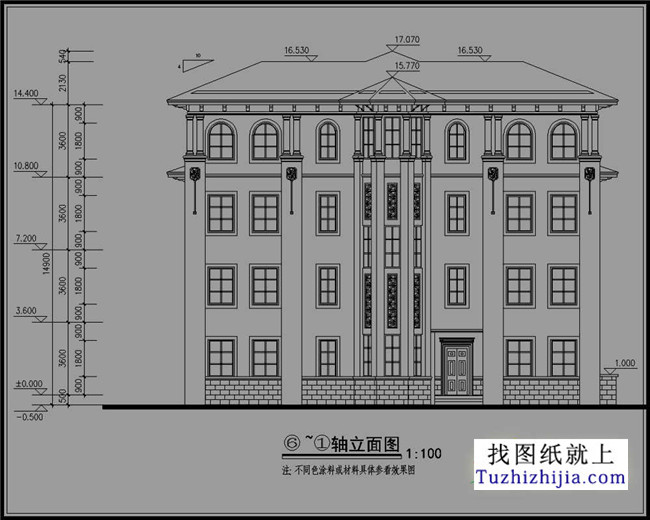 占地260平方米欧式四层别墅设计图