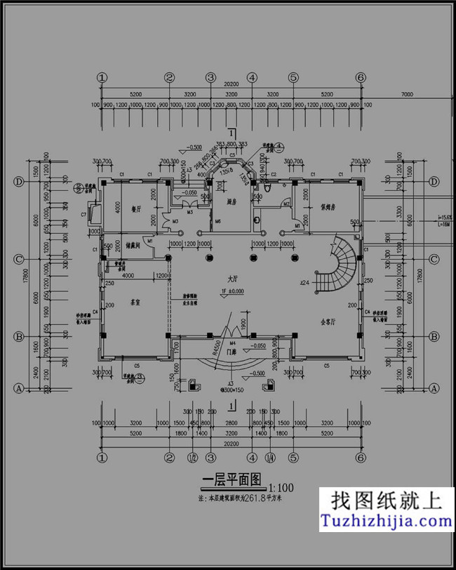 占地260平方米欧式四层别墅设计图