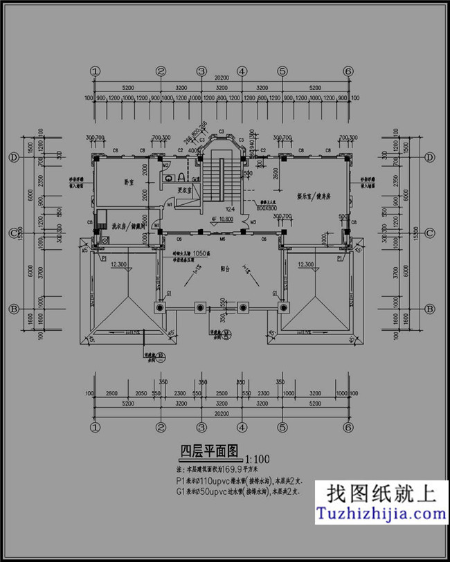 占地260平方米欧式四层别墅设计图