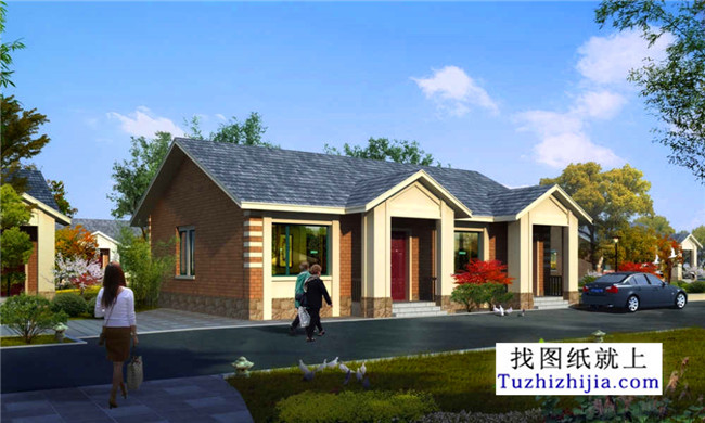 110平方米新农村一层别墅设计图,11x10米8万