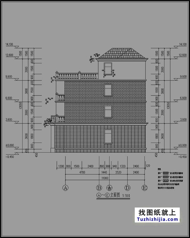 95平方米农村四层房屋设计图