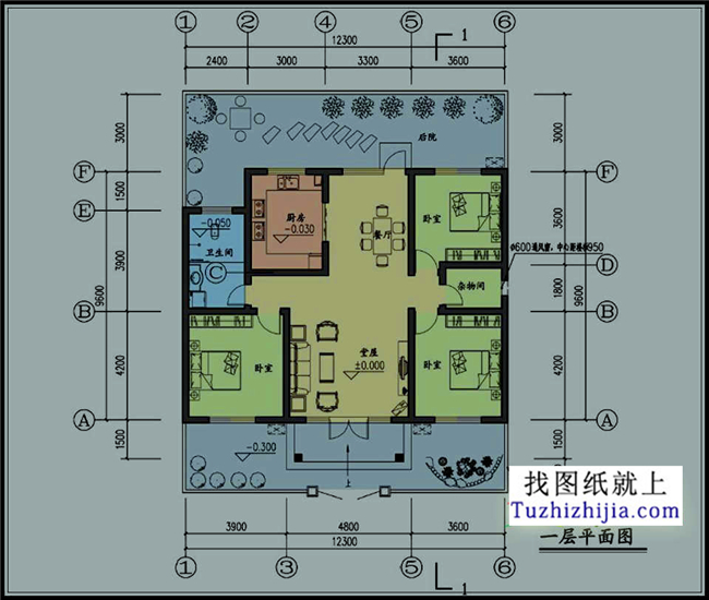 云南一层平房的设计图展示