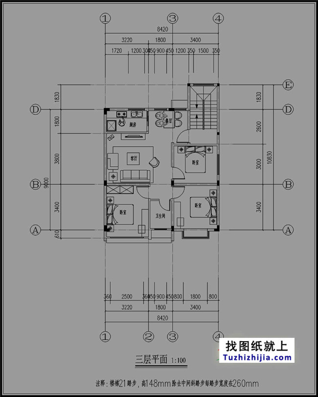80平方米农村四层房屋设计图纸及效果图