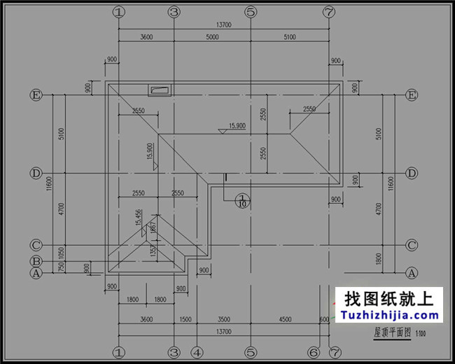 豪华带露台的四层别墅设计图纸