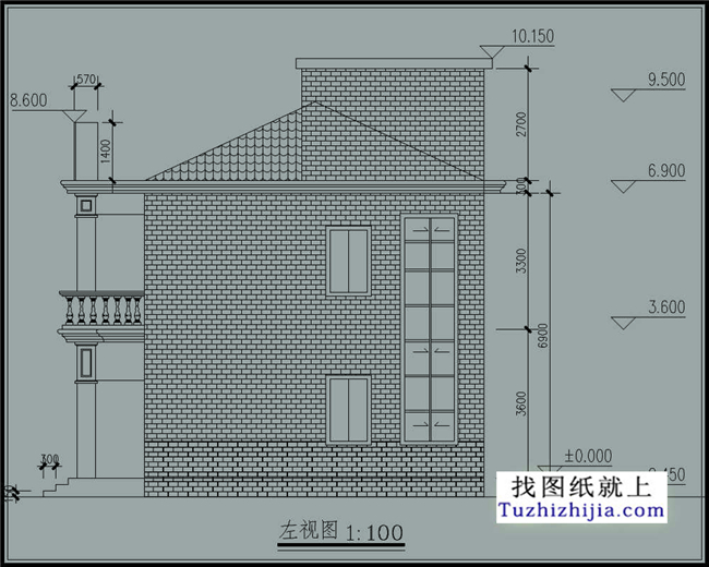 90平方米农村二层房屋设计图纸(施工图+效果图)