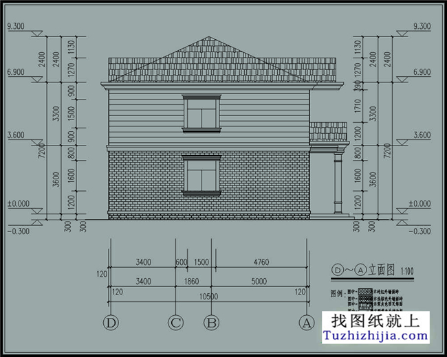 115平方米农村二层实用小复式房屋设计整套施工图纸