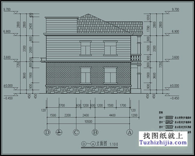 120平方米新农村全套二层施工设计图纸大全,11X11米