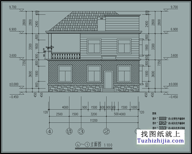 120平方米新农村全套二层施工设计图纸大全,11X11米