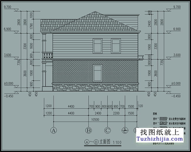 120平方米新农村全套二层施工设计图纸大全,11X11米