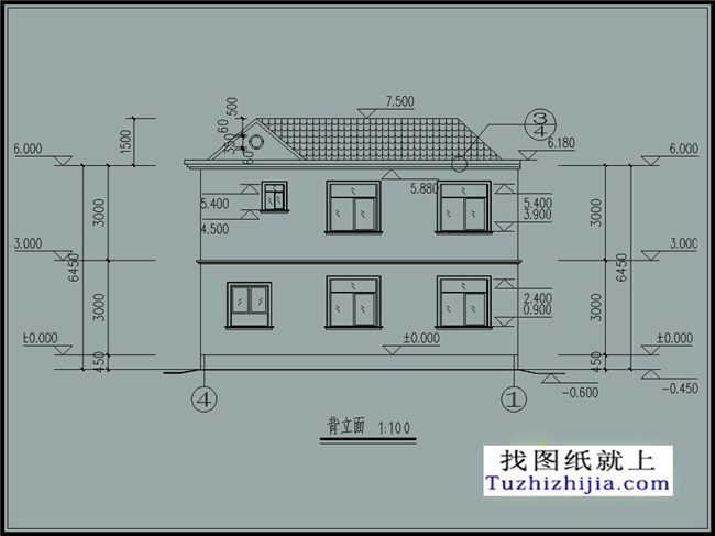 100平方米自建房二层设计图纸及效果图,10x1