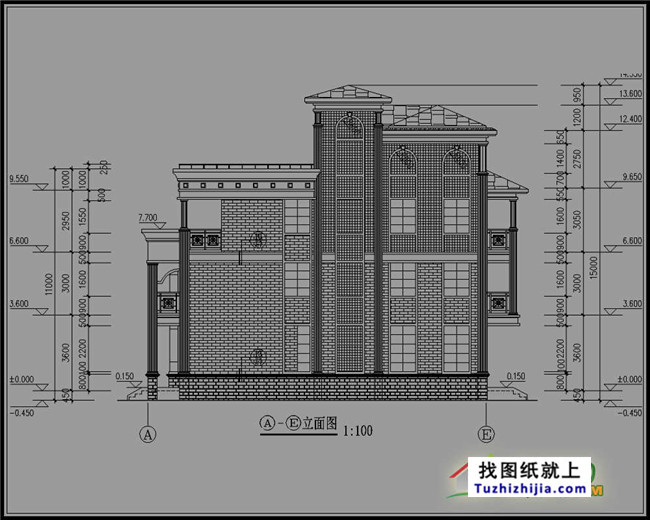 160平方米新农村三层半别墅设计图