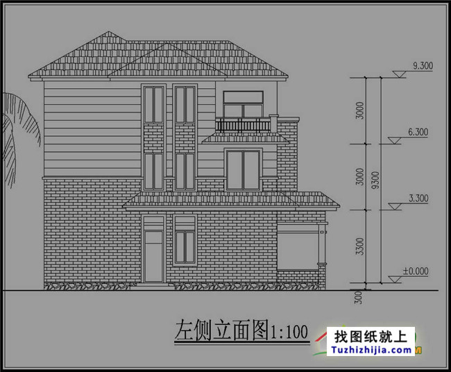 110平方米新农村三层房屋设计图纸