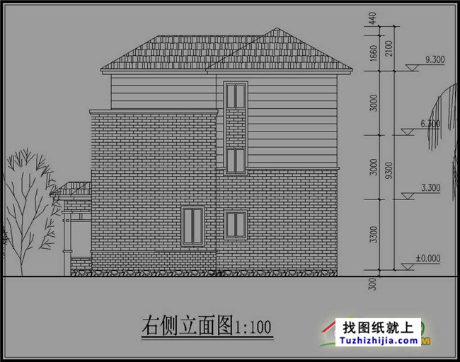110平方米新农村三层房屋设计图纸