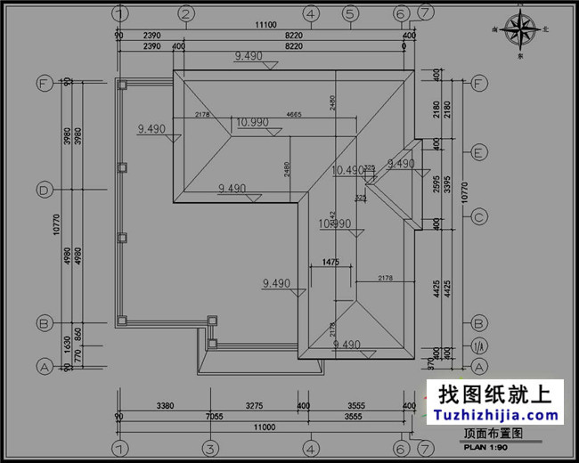 欧式风格高档三层别墅设计图纸
