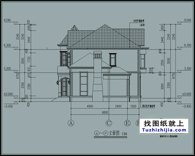 150平方米二层别墅设计及效果图展示下载,17X10米