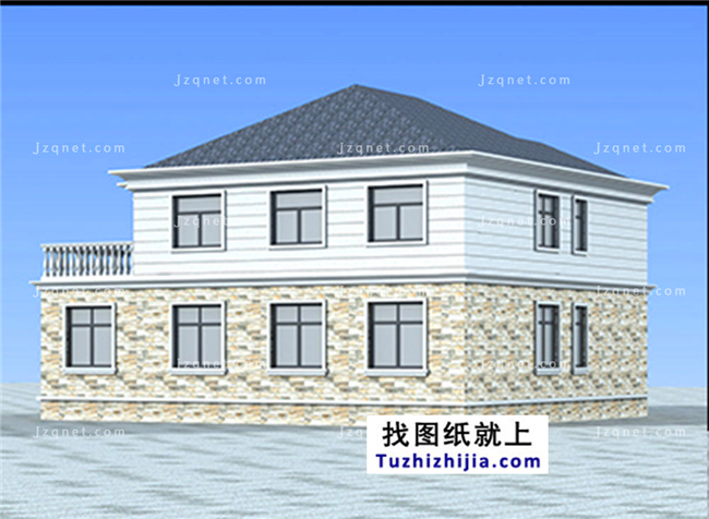 183平方米新农村自建二层小别墅设计图及效果图，15X13米