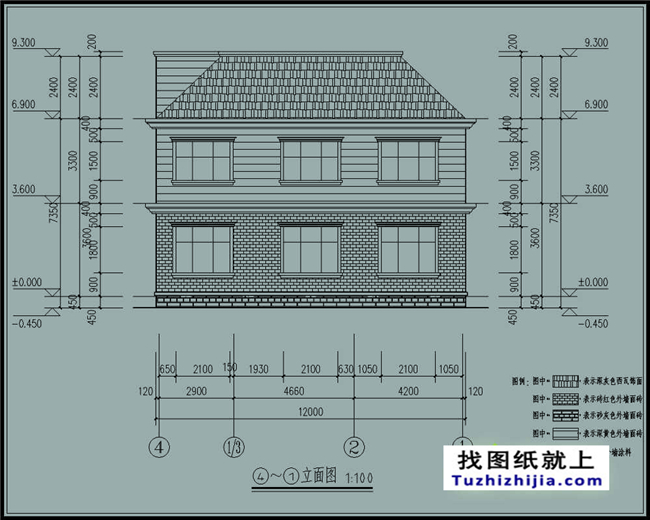 120平方米现代实用的新农村二层自建房屋设计图纸及效果图大全,12x10米
