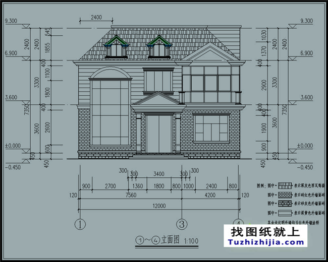 120平方米现代实用的新农村二层自建房屋设计图纸及效果图大全,12x10米