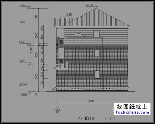 160平方米新农村三层别墅设计图及效果图