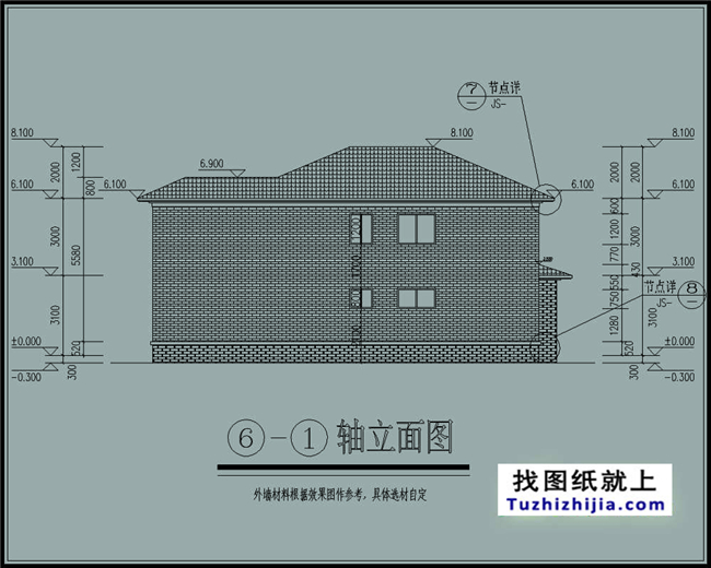 170平方米农村豪华型二层自建房屋设计图纸,15x12米