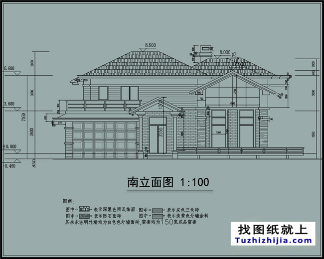 173平方米豪华型二层别墅设计图纸及效果图大全,15X13米
