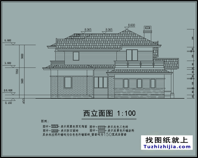 173平方米豪华型二层别墅设计图纸及效果图大全,15X13米