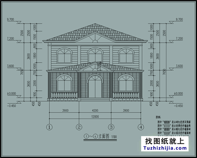 129平方米现代实用农村二层房屋设计图纸大全12x9米
