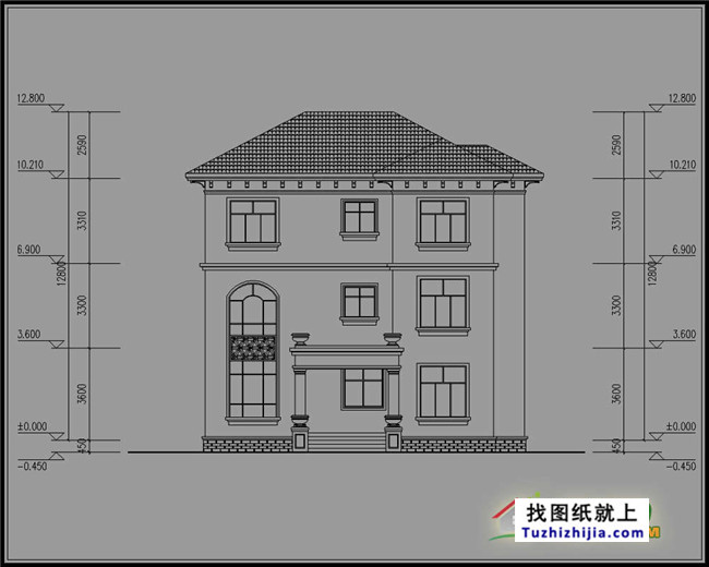 浙江新农村三层别墅设计图纸及效果图