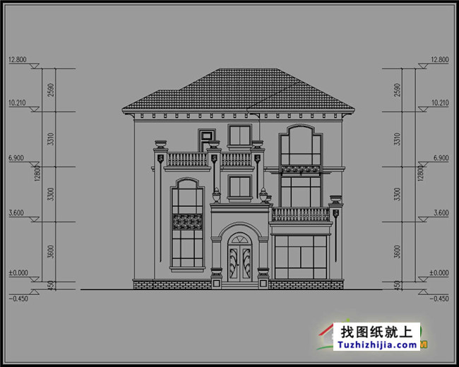 浙江新农村三层别墅设计图纸及效果图