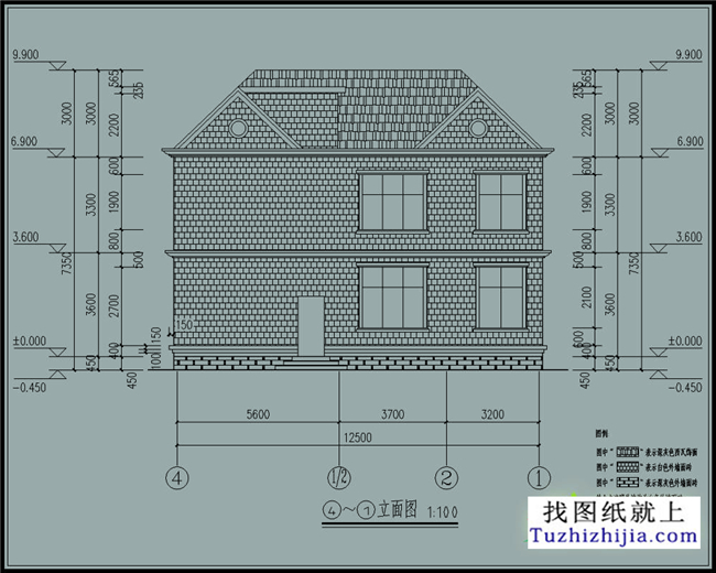 156平方米自建二层CAD房屋设计图纸及效果图,13X12米