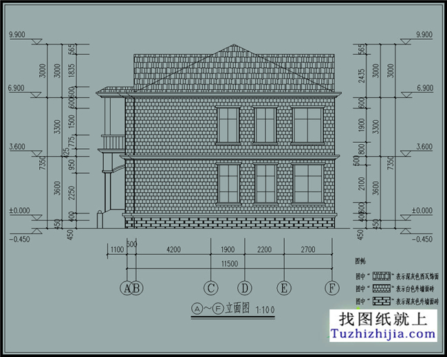 156平方米自建二层CAD房屋设计图纸及效果图,13X12米