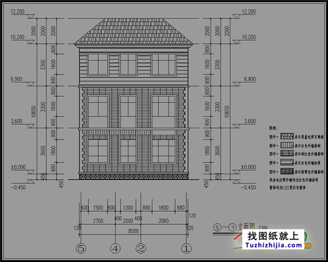 105平方米新农村三层别墅设计图