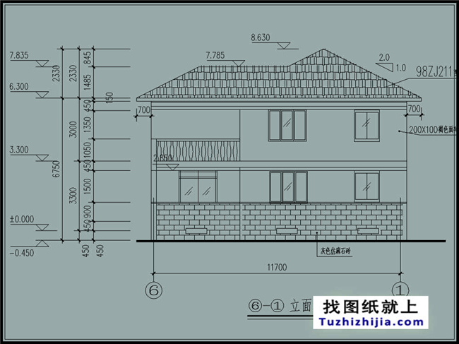 129平方米农村两层别墅图纸及效果图,12X11米