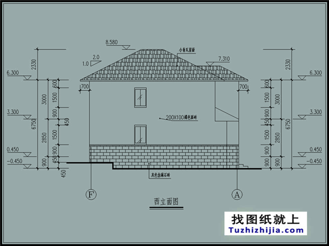 129平方米农村两层别墅图纸及效果图,12X11米