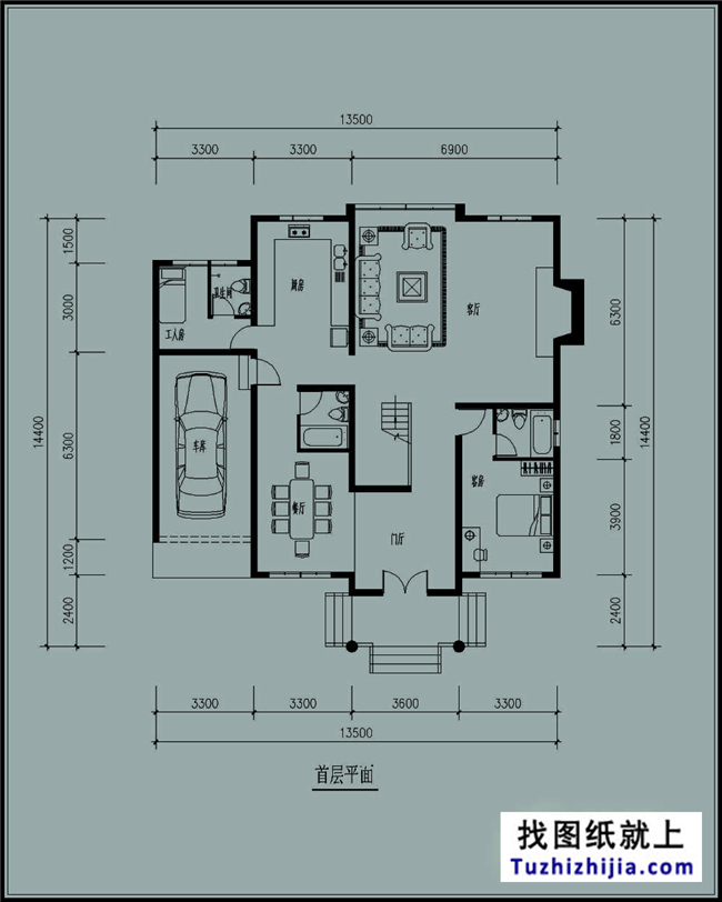 160平方米典乡村二层房屋纸14米