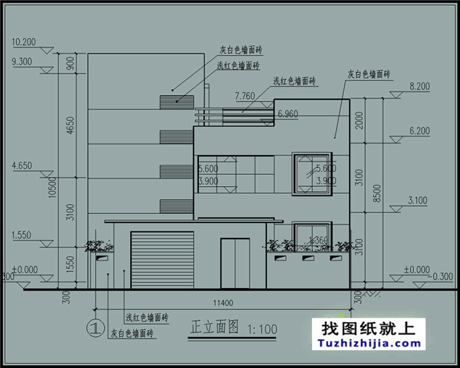 110平方米新农村实用现代的二层建筑设计图纸带外观图,11X10米