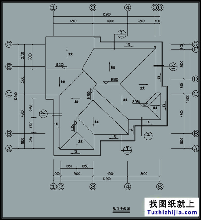 建筑层数:二层 占地尺寸:面宽12.9米x进深12.6米 占地面积:133平方米 造价预算:20万 建筑总面积/总层高:280.5平米(不含入户平台、阳台、露台)/总高9.8米 图纸目录: 一层平面图、二层平面图、屋顶平面图、南立面、北立面、西立面、1-1剖面图; 平面功能介绍: 一层:客厅、储藏间、厨房、餐厅、卧室、卫生间; 二层:卧室、卫生间、卧室、露台、书房、卫生间、卧室、卧室、客厅;