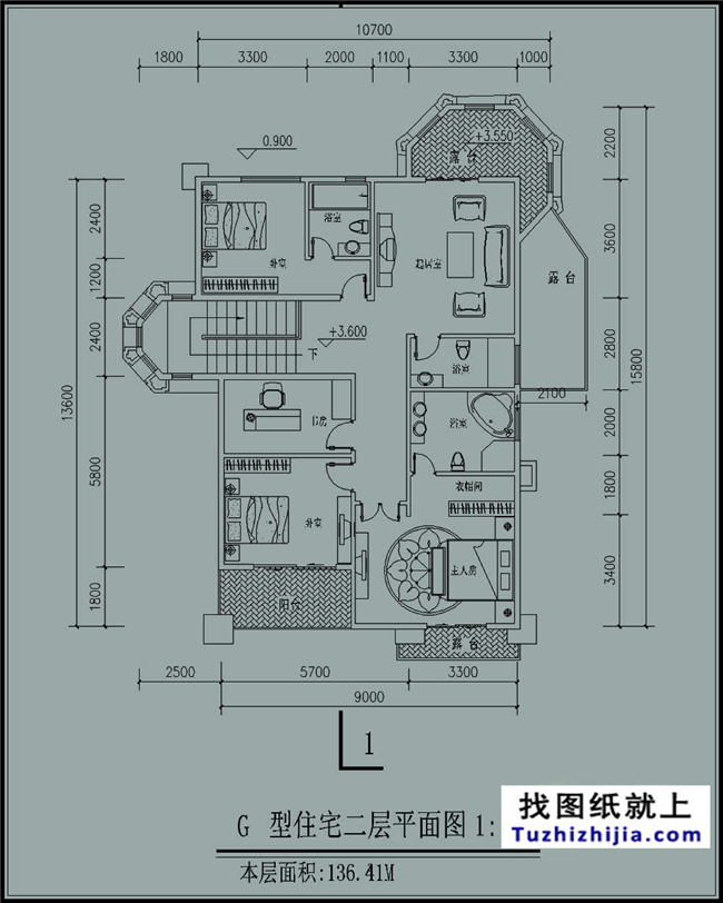 150平方米欧式豪华两层别墅施工图纸及效果图,12x16米