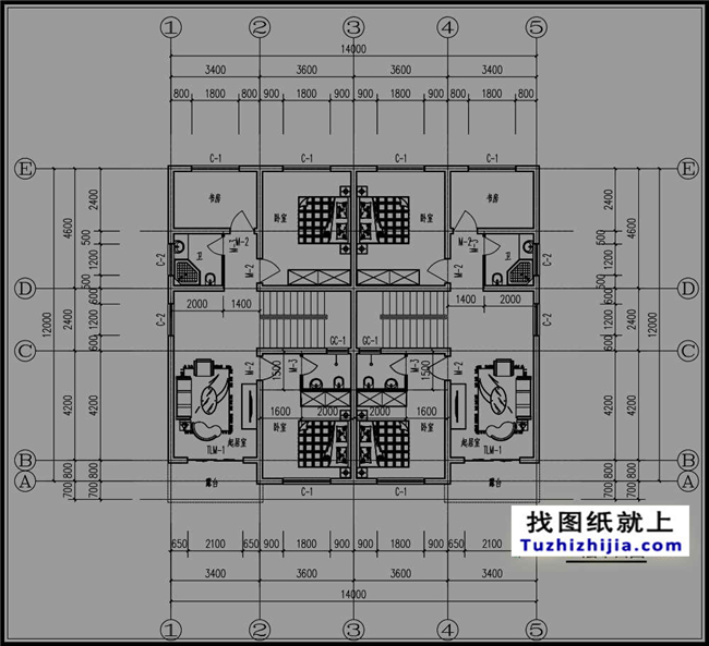 168平方米湖州德清三层双拼农村房屋设计图大全,14x12