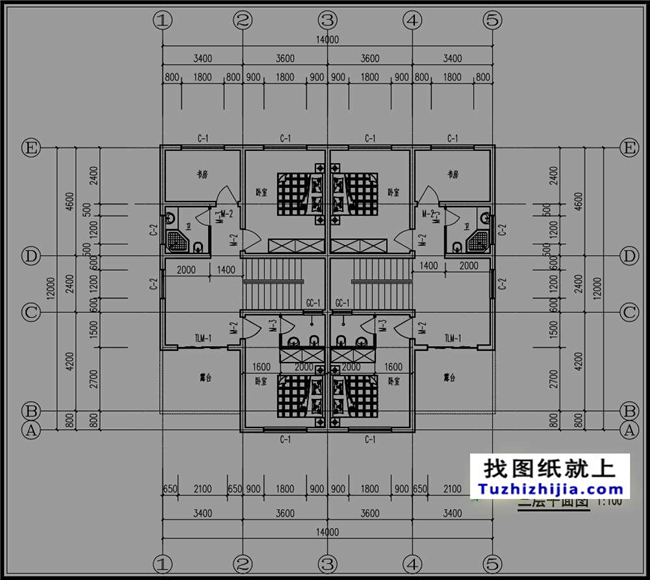 168平方米湖州德清三层双拼农村房屋设计图大全,14x12