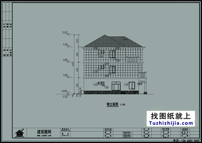 168平方米湖州德清三层双拼农村房屋设计图大全,14x12