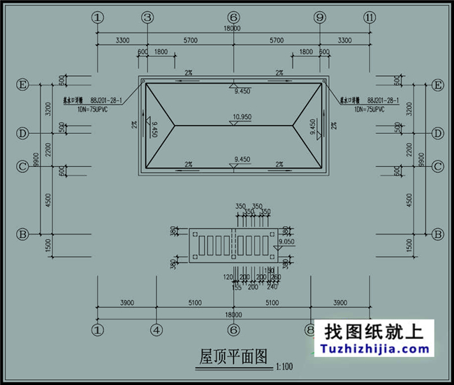 190平方米双拼楼房设计施工图纸带外观,18x11米