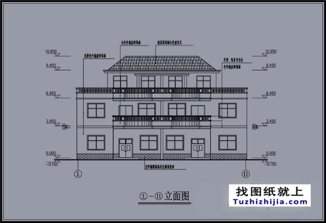 190平方米双拼楼房设计施工图纸带外观,18x11米