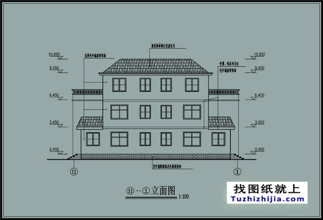 190平方米双拼楼房设计施工图纸带外观,18x11米