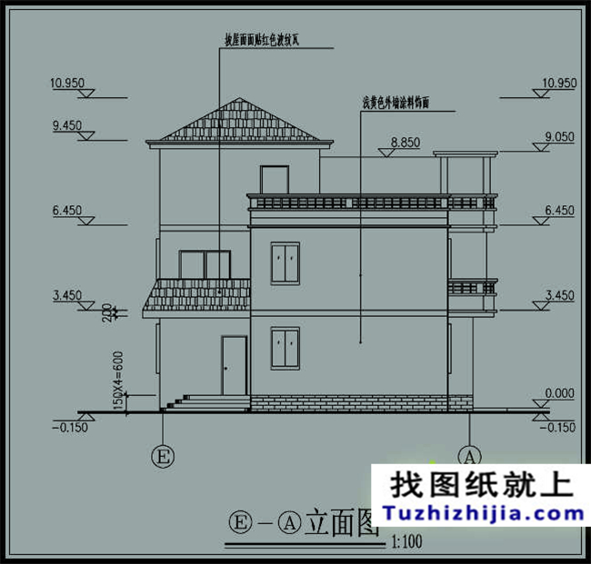 190平方米双拼楼房设计施工图纸带外观,18x11米