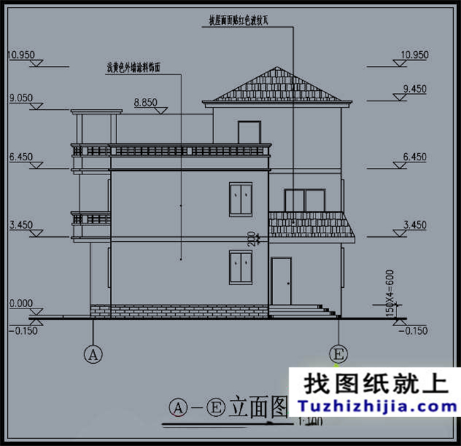 190平方米双拼楼房设计施工图纸带外观,18x11米