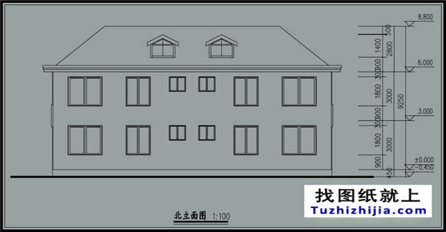168平方米新农村双拼楼房设计建筑图纸带外观图,17x10米